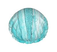 Tapones de ducha con textura de tablones de madera, para mujeres y hombres, reutilizables, impermeables, antideslizantes, de secado rápido, pelo largo y corto