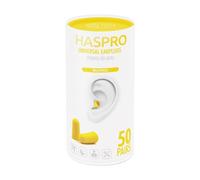 Tapones de espuma para los oídos Tube50 - color amarillo, Haspro (100 unidades)