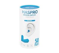 Tapones de espuma para los oídos Tube50 - color azul, Haspro (100 unidades)