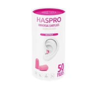 Tapones de espuma para los oídos Tube50 - color rosa, Haspro (100 unidades)