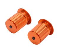 Tapones de Extremo de Barra de Bicicleta Puños de Manillar de Bicicleta de Aluminio para Bicicleta de Carretera de Manillar de Bicicleta de 18-20 Mm / 0,7-0,8 Pulgadas(Naranja)