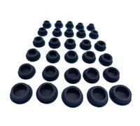 tapones de goma, Diámetro interior 6,8 mm-201,5 mm Tapones for orificios de sellado de caucho de silicona redondos negros Tapas de extremo ciego Sello Tapón tipo T Manualidades Hobby DIY-A 7,8 mm, Neg