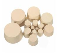 Tapones de goma para laboratorio, tubo cónico, color blanco sólido, resistente a los álcalis, tapón de sellado a presión, kit de fabricación de vino (estilo 0, 5 piezas)