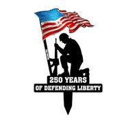 Tapones de jardín de metal | Decoración conmemorativa patriótica para el hogar - doscientos cincuenta años de defensa estela de jardín de metal, para exteriores patio primavera y naturaleza interior