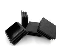 Tapones de láminas cuadrados de 45 x 45 mm para tubos cuadrados, para tubo cuadrado de 45 x 45 mm, tapas de postes como tapa, tapones de tubo de polietileno para tubos de acero y aluminio (4 unidades)