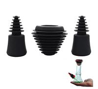 Tapones de limpieza universales Juego de tapas de silicona para Bongs Bong Accesorios Bong émbolo, tapones de limpieza, puntas redondas y planas, adaptador resistente al calor (negro)