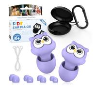 Tapones de oído para niños 5+, adultos y orejas pequeñas, 26 dB reducción de ruido, silicona 4 tamaños con cordón de seguridad, para escuela, viajes, concentración, conciertos y sensibilidad al ruido