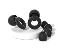 Tapones de Oídos para Dormir | Cancelación de Ruido 28dB | Ergonómicos y Cómodos | Reutilizables y Aptos para Piscina | Incluye Estuche, Negro, SML, Silicona