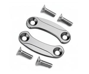 Tapones de orificio de espejo carenado Para Kawasaki Ninja 400 Abs 2018-2024 Cubiertas De Eliminación De Espejo De Aleación De Motocicleta(Gray)