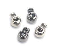 Tapones de palanca de aleación, cerraduras de cable, palanca de cordón, tapón de costura de prendas 10 unids/lote Tapones de aleación de metal redondos grandes Cerraduras de cable de 6 mm Bloqueo de c