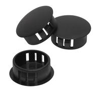 tapones de plástico para agujeros, Tapones for orificios redondos de nailon con cabeza plana a presión, color negro, 5-38 mm, paquete 10-100 piezas(6mm 100pcs)