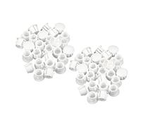 Tapones de Plástico para Orificios de 10mm, Tapones para Agujeros de Muebles Bloqueo Tapa de Inserción Tapones de Orificio de Panel para Gabinetes Máquinas Muebles (50 Piezas, Blanco)