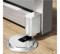 Tapones de puerta de piso, Tapón de puerta sin perforación de aleación de zinc, tapón de puerta a prueba de viento, método de instalación de piso (plata)
