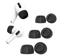 Tapones de Repuesto para Airpods Pro con Orificio para reducción de Ruido, Upgraded 3 Pares Soft Memory Foma Ear Tips for AirPods Pro Suitable for The Charging (S/M/L, Negro).