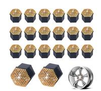Tapones de rosca para neumáticos de coche, tapas de vástagos de válvulas, 20 cubiertas decorativas para tornillos de neumáticos antioxidantes | Cubre vástago antiarañazos, tapones de válvula de
