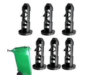 Tapones De Seguridad Para Cubo De Basura - 6 Tapones Para Tapa De Bote De Basura, Cierre Seguro Y Durable | Pasadores De Conexión, Accesorios Resistentes A Arañazos Para Escuelas, Estaciones De Transp