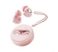 Tapones de silicona con cancelación de ruido para estudio del sueño, silicona suave, lavable, reutilizable, enfoque silencioso para viajes y oficina (rosa)