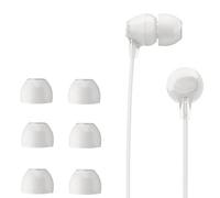 Tapones de silicona de repuesto para auriculares Sony WI-C300/WI-C400/MDR-XB55AP /MDR-EX155AP, almohadillas de repuesto para auriculares in-ear (6 unidades), color blanco