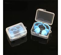 Tapones de Silicona Impermeables de Triple Capa Tapones Insonorizados para Nadar y Dormir Protección Auditiva con Cancelación de Ruido y Estuche para Guardarlos (Blue)