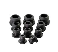 tapones de silicona para agujeros, Broche de silicona 2,5 mm ~ 50,6, tapa orificio goma, extremo tubo redondo(Black,3.5mm-10Pcs)