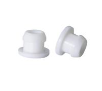 tapones de silicona para agujeros, Broche de silicona 2,5 mm ~ 50,6, tapa orificio goma, extremo tubo redondo(White,5mm-10Pcs)