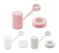 Tapones De Silicona Para Desbordamiento - Detener Derrames | Salpica Al Instante Paquete De 2 Con Base | Cubierta Para Pajita A Prueba De Fugas, 25-35 Oz | Accesorio De Viaje Para Amante