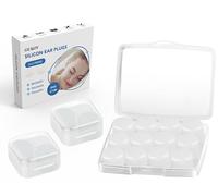 Tapones de silicona para dormir, reutilizables, impermeables, con cancelación de ruido, protección auditiva para dormir, cortar, nadar, aviones, conciertos, 27 dB más alta SNR (blanco)