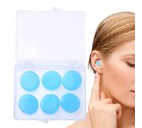 Tapones de silicona para los oídos con cancelación de ruido | 6pcs tapones para los oídos impermeables de bloqueo de sonido - dispositivo para dormir para mejorar la calidad del sueño, adecuado para