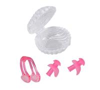 Tapones de Silicona para Natación Pinza Nasal, Set Rosa | Uso en Piscina y Ducha, Ajuste Cómodo para Largas Sesiones, Protección y Resistencia al Agua