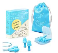 Tapones de silicona reutilizables para los oídos, resistentes al agua, reducción ruido, dormir, nadar, ronquidos, conciertos, con un índice 32 dB más alto, 3 pares bolsa viaje