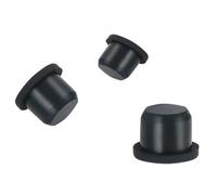 Tapones de silicona sólida negra, diámetro de 3 mm a 14 mm, elásticos, for instrumentos experimentales (5 unidades)(4mm)