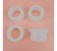 Tapones de silicona transparentes for orificios de 4,5 a 50,6 mm, protectores de cable resistentes a altas temperaturas (5 unidades)(6.5mm(Bore 4mm))