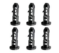 Tapones de tapa para cubos de basura, 6,7 x 3,1 cm (2,64 x 1,22 pulgadas), pasadores de bisagra grandes, conectores de kit de reparación duraderos, resistentes a los arañazos, paquete de 6 tapones de