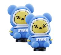 Tapones de válvula, cubierta de personajes de dibujos animados, 2 impermeables para vástago de rueda para bicicletas y bicicletas de montaña, divertidos accesorios de protección para deportes