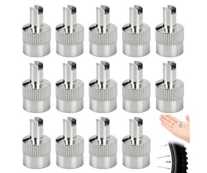 Tapones De Válvula De Neumático De Metal Con Ranuras 15pcs, Extractor Incorporado Para Tallo De Aire, Cubierta Antipolvo Universal Para Coche, Moto, Bici, Scooter