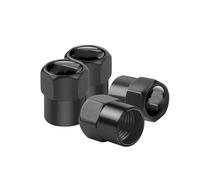 Tapones de válvula de neumático para Mazda 2 3 6 ATENZA 5 CR CW II GH CX-7 ER MX-5 Vástago Válvula Neumático Coche Tapas Aire Cubierta Hermética Antirrobo(Black)