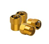 Tapones de válvula de neumático para Mazda 2 3 6 ATENZA 5 CR CW II GH CX-7 ER MX-5 Vástago Válvula Neumático Coche Tapas Aire Cubierta Hermética Antirrobo(Gold)