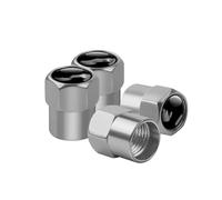 Tapones de válvula de neumático para S SLIEN para A4 B5 B8 A1 para A3 8 para A6 para C5 A5 A7 Tapa De Válvula Automática Cubierta Vástago Rueda Bicicleta Coche(Silver)