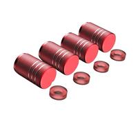 Tapones de válvula metálicos para Tesla para Modelo para 3 SXY Roadster Tapas De Válvula Neumático Rueda Coche(Red-4PCS)