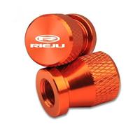 Tapones de Válvula Motocicletas Tapas CNC Antipol para Aventura 500 500I 125 Moto Tapones De Válvula Aluminio CNC para Llanta Motocicleta, Tapa Hermética (2 Unidades)(Orange)