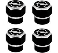 Tapones de Válvula para Opel Adam 2012-2019, Tapa de Válvula de Neumático Auto Tapones de Válvula de Neumático Aluminio para Vástago de Válvula de Neumático,Black