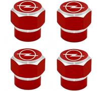 Tapones de Válvula para Opel Crossland 2017-2023, Tapa de Válvula de Neumático Auto Tapones de Válvula de Neumático Aluminio para Vástago de Válvula de Neumático,Red
