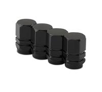 Tapones de válvula Schrader para Fiat Punto para Seat Leon FR Ibiza Altea Exeo Válvulas Neumáticos Ruedas Coche Tapones Aire Vástago Neumático(Black)