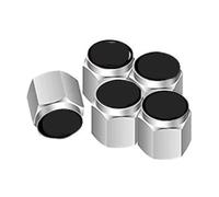 Tapones de válvula universales para Alfa para Romeo para Giulietta GT 159 147 156 para Mito Brera Tapa De Cubierta Válvula Neumático Rueda Coche(D-silver-5PCS)