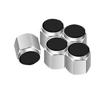 Tapones de válvula universales para Alfa para Romeo para Giulietta GT 159 147 156 para Mito Brera Tapa De Cubierta Válvula Neumático Rueda Coche(A-silver-5PCS)