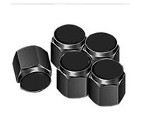 Tapones de válvula universales para Alfa para Romeo para Giulietta GT 159 147 156 para Mito Brera Tapa De Cubierta Válvula Neumático Rueda Coche(D-black-5PCS)