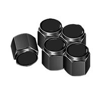 Tapones de válvula universales para Alfa para Romeo para Giulietta GT 159 147 156 para Mito Brera Tapa De Cubierta Válvula Neumático Rueda Coche(A-black-5PCS)