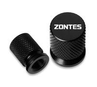 Tapones de válvulas Motocicletas para Zontes 703RR 703F 368G 368M 368D 368E 250S 250R 310T 310VX GK350 Accesorios de Motocicleta Tapa de Válvula de Neumático Cubierta de Vástago de Neumático(Black)