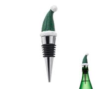 Tapones de vino con gorro de Papá Noel para botellas de vino,Tapón de botella de de Navidad - Decoración navideña con tapón de botella navideña - Corcho festivo para amantes del whisky, licores y