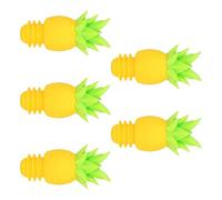 Tapones de vino con temática de piña únicos, paquete de 5, construcción de silicona, gran regalo, regalos y botellas, piezas de silicona, tapones de comida de piña para cocina de grado, juego de vino,